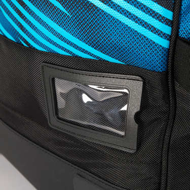 Aqua Marina 90L Premium Luggage Bag with Rolling Wheel Blueberry tag holder